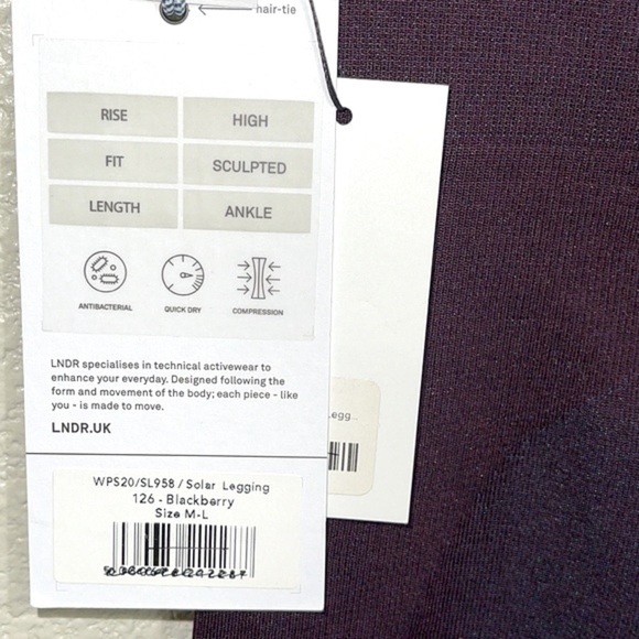 NWT LNDR Le Point Woman Blackberry Lunar Legging Workout Pants Size M-L - Picture 10 of 13